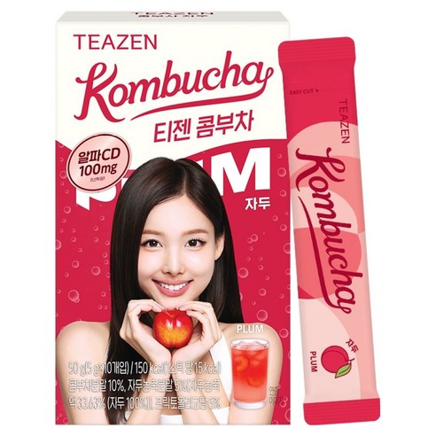 티젠 알파CD 콤부차 자두, 5g, 1개, 10개입