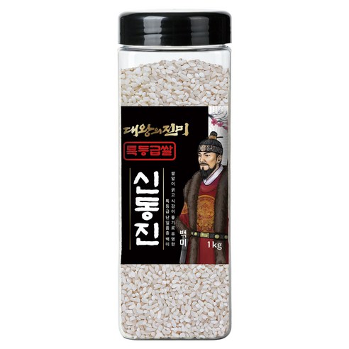 대왕의진미 국내산 신동진 백미 통, 1kg, 1개, 특등급