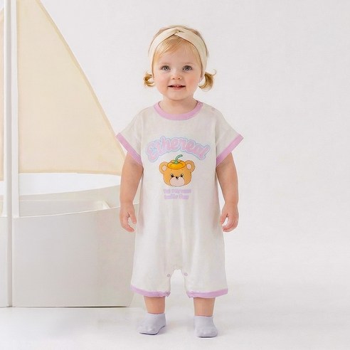 MilkBaby 파프리카롬퍼 점프수트 아기우주복