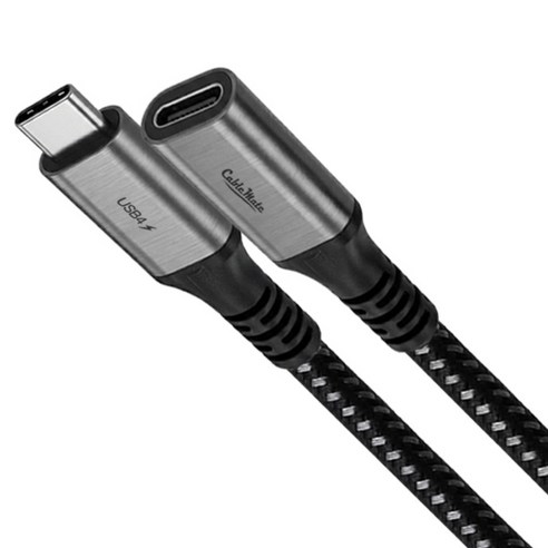 케이블메이트 USB4 C타입 Type C 연장 MF 8K 60Hz 썬더볼트 호환 240W 초고속 충전 알루미늄 케이블, 1개, 1m