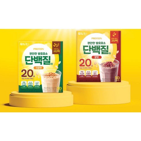 담터 편안한 발효효소 단백질밀 팥맛 10T 250g, 1개 이미지 3