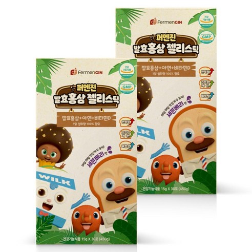 퍼멘진 발효홍삼 젤리스틱 30p, 2개, 450g