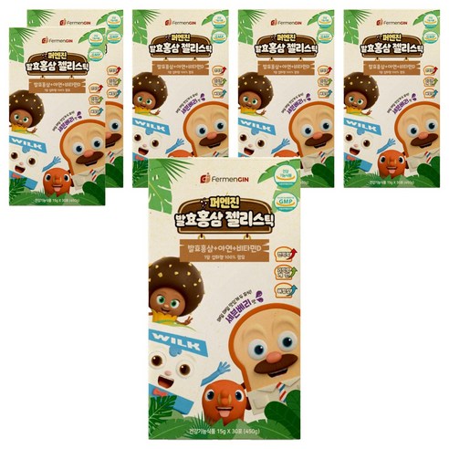 퍼멘진 발효홍삼 젤리스틱 30p, 6개, 450g