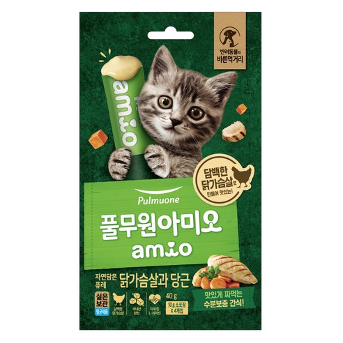 풀무원아미오 자연담은퓨레 닭가슴살과 당근, 40g, 1개, 혼합맛(닭가슴살/당근)