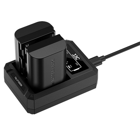 JJC 캐논 LP-E6 P NH R6 Mark 3 R5 M2 듀얼 배터리 충전기, 1개, DCH-E6TC