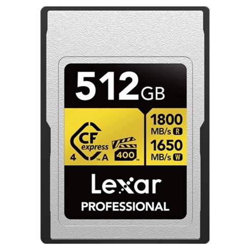 렉사 CFexpress Type A 4.0 VPG400 소니 메모리카드 골드, 1개, 512GB