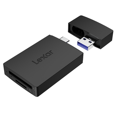 렉사 USB 3.2 Gen1 USB A타입 C타입 지원 듀얼슬롯 microSD SD 카드리더기, 블랙, 1개, RW360