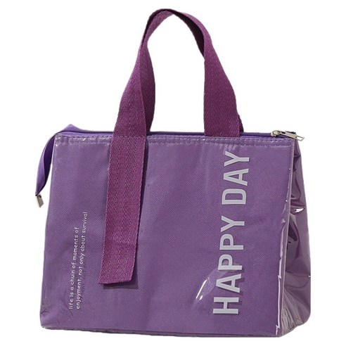 bentobag 옥스포드 휴대용 보온보냉 대용량 도시락가방, 퍼플, 1개