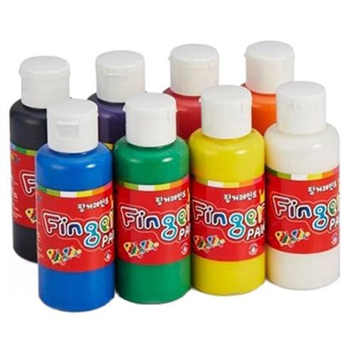 문교 핑거페인트, 100ml, 8색