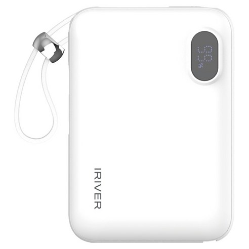아이리버 22.5W 고속충전 미니 보조배터리 10000mAh, 화이트, IFC-A10