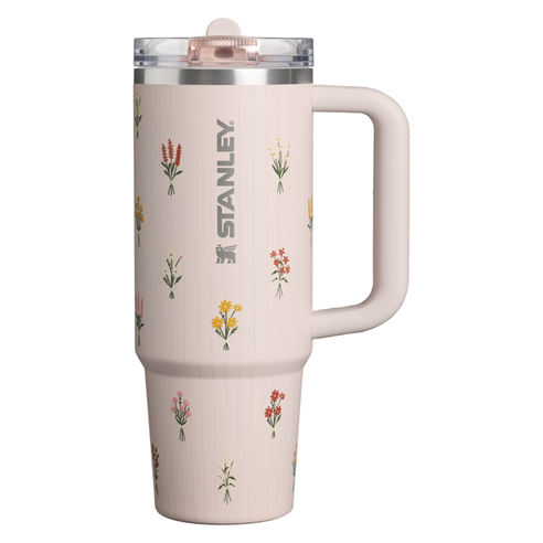 스탠리 퀜처 프로투어 플립 스트로 텀블러, 로즈쿼츠 부케, 887ml, 1개