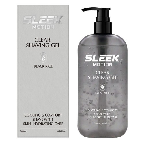 도루코 슬릭 모션 클리어 쉐이빙 젤 블랙 라이스, 1개, 300ml