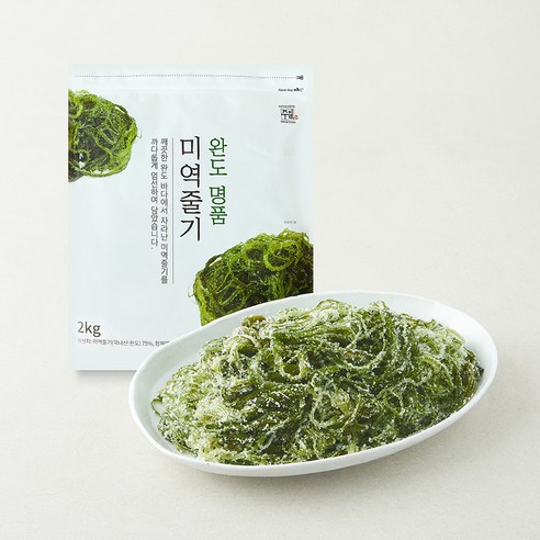 주일 완도 명품 미역줄기, 2kg, 1개