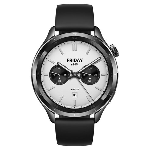 샤오미 플루오르 고무 스트랩 워치 S4, 블랙, 41mm, 블루투스