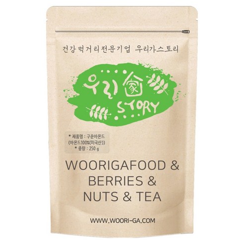 우리가스토리 구운아몬드, 250g, 1개