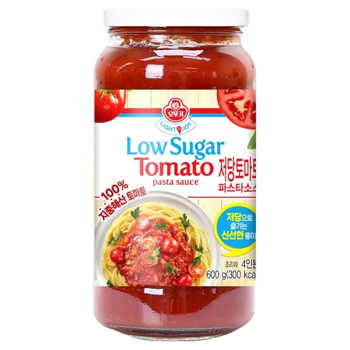 오뚜기 LIGHT&JOY 저당 토마토 파스타소스, 600g, 1개