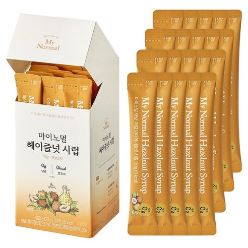 마이노멀 저당 저칼로리 헤이즐넛 시럽 스틱 20p, 400g, 1개