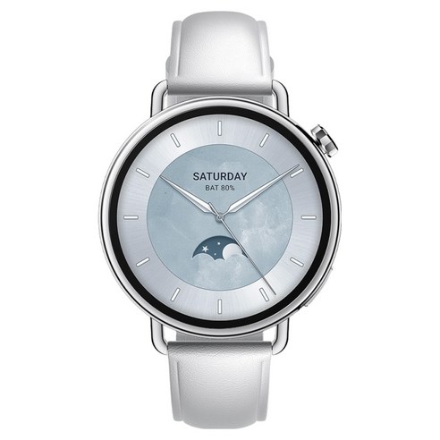 샤오미 가죽 스트랩 워치 S4, 화이트, 41mm, 블루투스