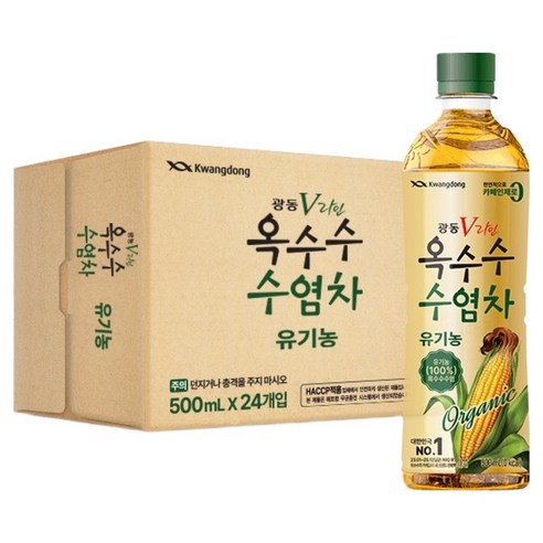 광동 V라인 유기농 옥수수수염차, 24개, 500ml