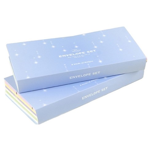 핑크풋 위시 가로 봉투 8종 x 5p 세트, 혼합색상, 2세트