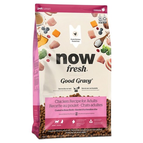 now 고양이 어덜트 프레쉬 굿 그레이비 치킨레시피, 1개, 1.3kg, 닭