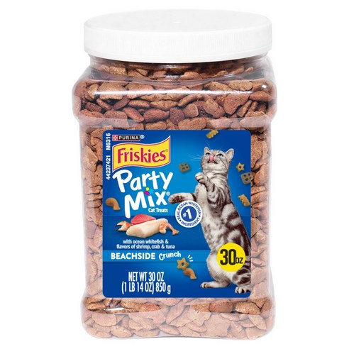 프리스키 고양이 퓨리나 파티믹스 비치사이드 대용량 스낵 간식, 850g, 1개, 바다생선