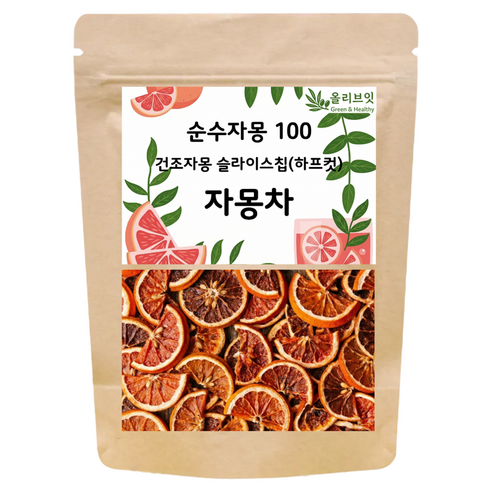 올리브잇 순수자몽100 건조 슬라이스칩 하프컷 자몽차, 30g, 1개, 1개입
