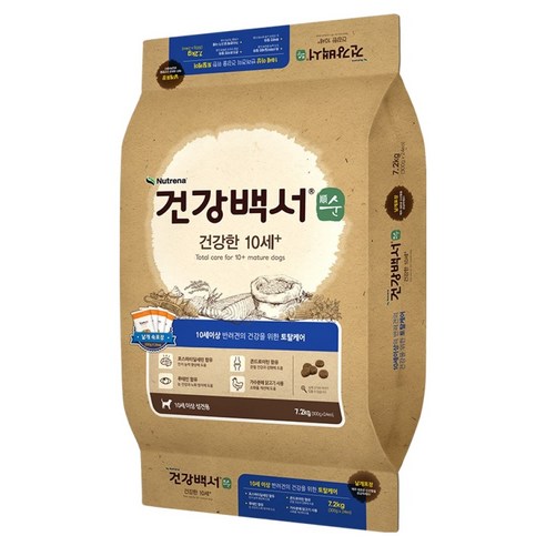 뉴트리나건강백서 강아지 순 건강한 10세+, 닭, 7.2kg, 1개