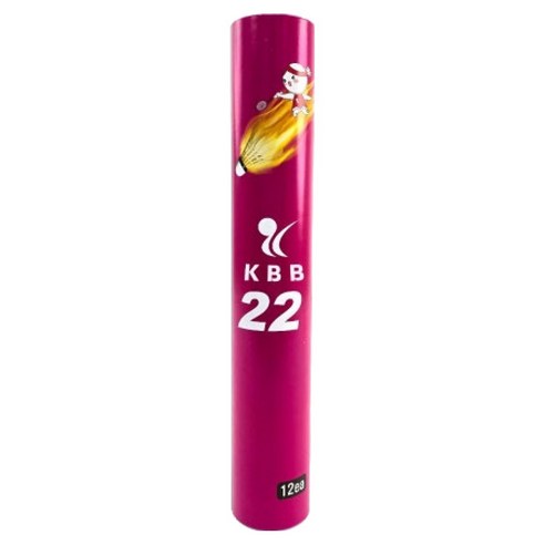 케이비비스포츠 22 셔틀콕, 흰색, 12개입
