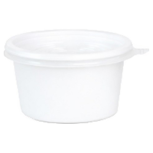 미앤마이웨이 점보 뚜껑 소스컵 백색 68mm 80ml, 200개, 1개입