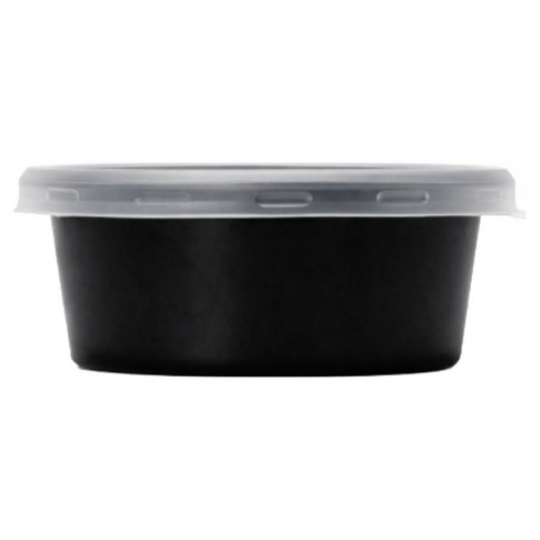 미앤마이웨이 기본 뚜껑 소스컵 검정 68mm 70ml, 200개, 1개입