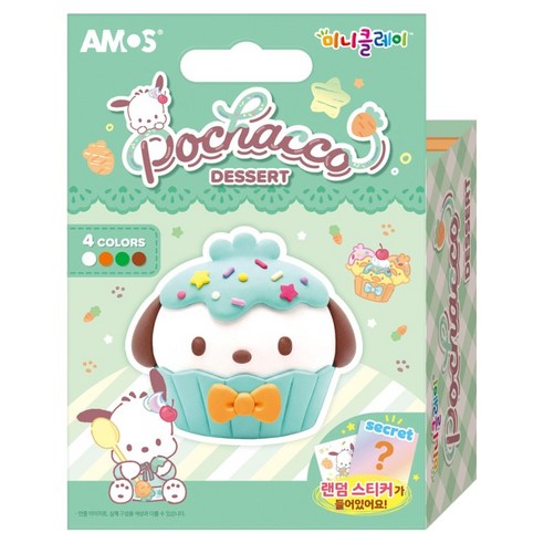아모스 산리오 포차코 디저트 4색 미니클레이, 30g, 1개