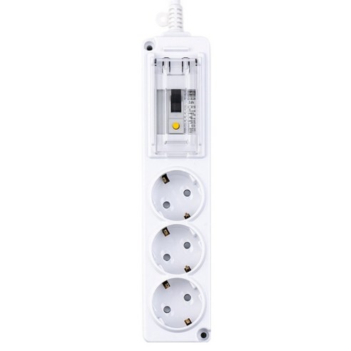 보코 고용량 4000W 누전차단용 멀티탭 3구 MJM-NJC316, 5m, 화이트, 1개