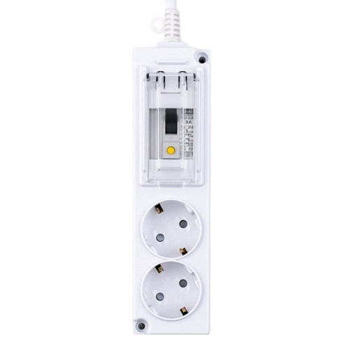 보코 고용량 4000W 누전차단용 멀티탭 2구, 5m, 화이트, 1개