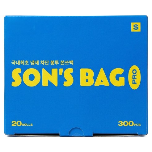 쏜쓰백 강아지 냄새차단 PRO 배변봉투 S, 네이비, 1개, 300개입
