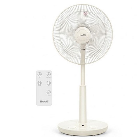 한경희생활과학 초미세풍 발터치 리모컨 선풍기, HAAN-HDC230(크림화이트)