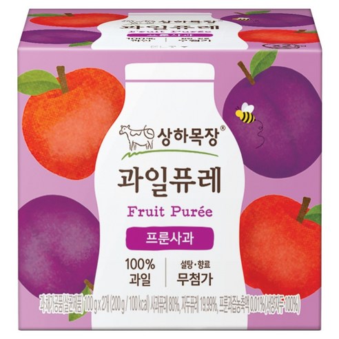 상하목장 과일퓨레, 200g, 프룬사과