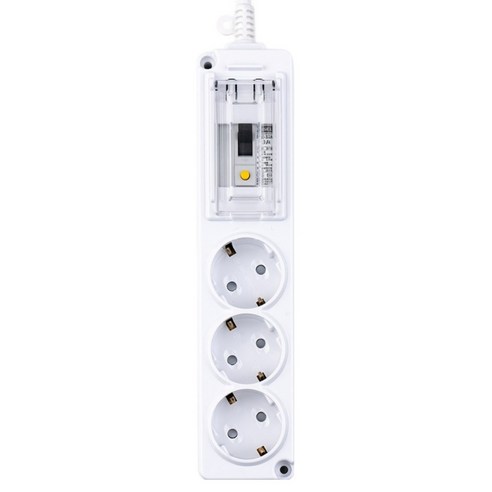 보코 고용량 4000W 누전차단용 멀티탭 3구, 3m, 화이트, 1개