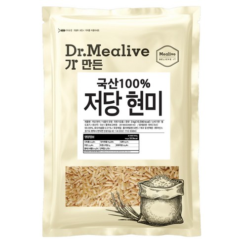 밀리브 저당 현미, 3kg, 1개