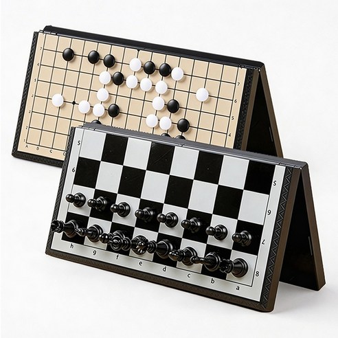 라라해피 자석 휴대용 접이식 바둑판 다양한 사이즈 보드게임 세트 10 C바둑+체스 20 x 20 cm, 혼합색상, 1세트
