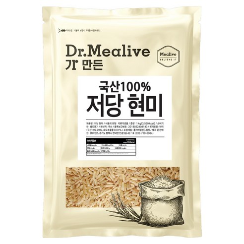 밀리브 저당 현미, 1kg, 1개