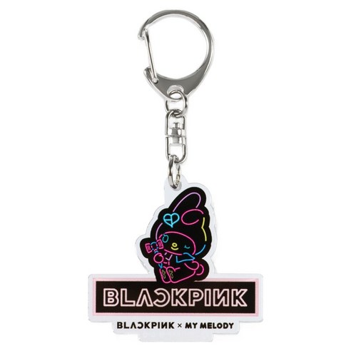 블랙핑크 x 마이멜로디 콜라보레이션 MD 네온 아크릴 키링, Logo, 단품