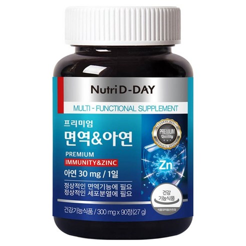 뉴트리디데이 프리미엄 면역 & 아연 27g, 90정, 1개