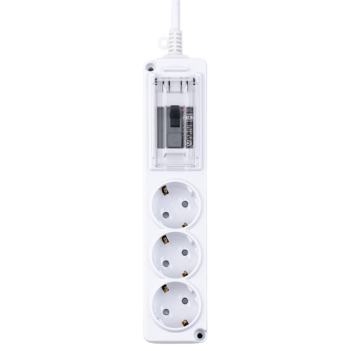 보코 고용량 4000W 배선차단용 멀티탭 3구 MJM-BSC16-3, 1개, 1.5m, 화이트