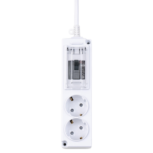 보코 고용량 4000W 배선차단용 멀티탭 2구 MJM-BSC16-2, 1.5m, 화이트, 1개