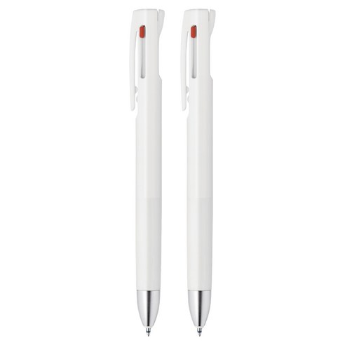 블렌 제브라 3색 볼펜 0.5mm, 화이트, 2개