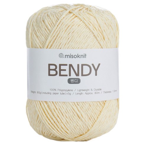 미소털실 벤디 뜨개실 50g, 01 크림아이보리, 1개