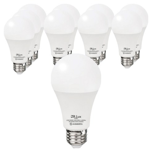 닥터룩스 LED 전구 12W, 10개, 주광색