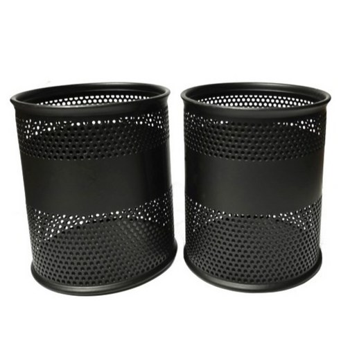 라이크스 원형 연필꽂이, 미니멀 블랙, 2개