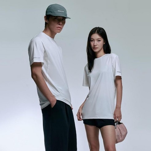 아테즈 남성용 스포츠 기능성 드라이 쿨링 스판 무지 라운드 헬스 운동 러닝 반팔티